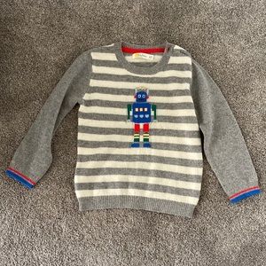 Boys Baby Boden Robot Sweater